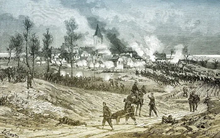 Framed Print : Historic drawing, Battle of Amiens or Bataille de Villers-Bretonneux Framed Print : Historic drawing, Battle of Amiens or Bataille de Villers-Bretonneux