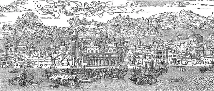 Framed Print : Historic drawing, cityscape of Venice Framed Print : Historic drawing, cityscape of Venice