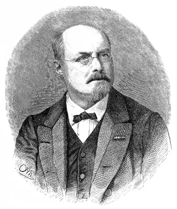 Framed Print : Historic drawing, portrait of Joseph Joachim Raff