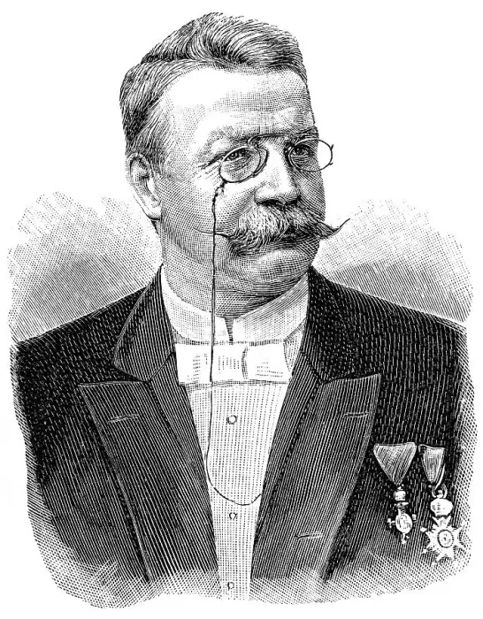 Framed Print : Historic drawing, portrait of Thomas Koschat