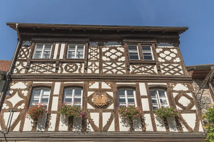 Framed Print : Historic half-timbered facade Framed Print : Historic half-timbered facade