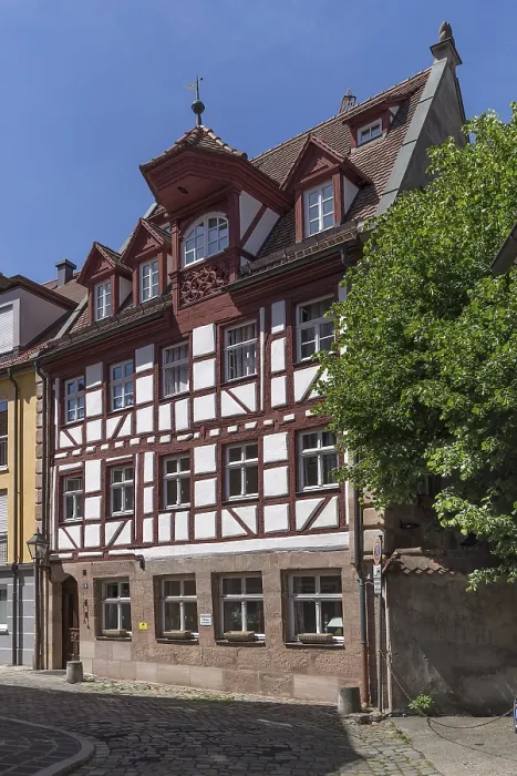 Framed Print : Historic half-timbered house, total renovation by the Altstadtfreunde Nuernberg Framed Print : Historic half-timbered house, total renovation by the Altstadtfreunde Nuernberg