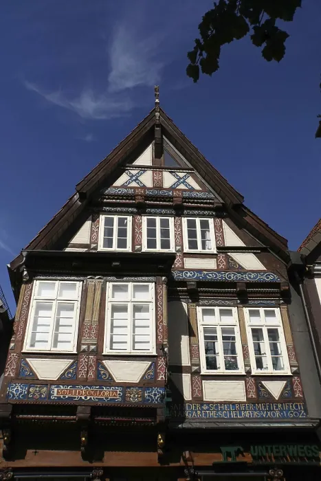 Framed Print : Historic half-timbered houses in the old town centre of Celle