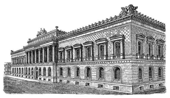 Framed Print : Historic illustration of a building in Berlin Framed Print : Historic illustration of a building in Berlin