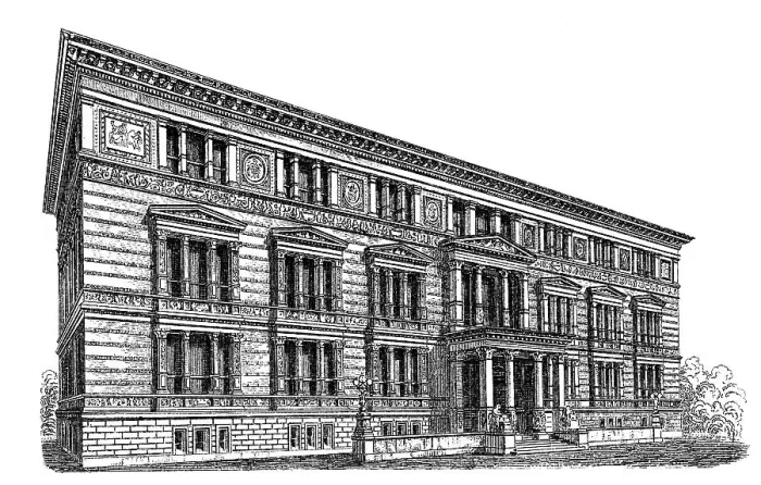 Framed Print : Historic illustration of a building in Berlin