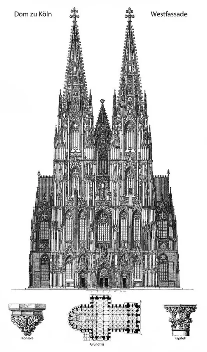 Framed Print : Historic illustration of Cologne Cathedral Framed Print : Historic illustration of Cologne Cathedral