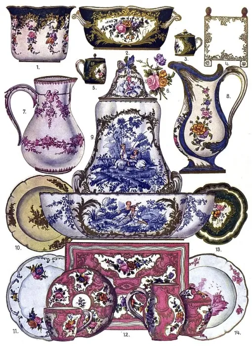 Framed Print : Historic illustration, French ornaments