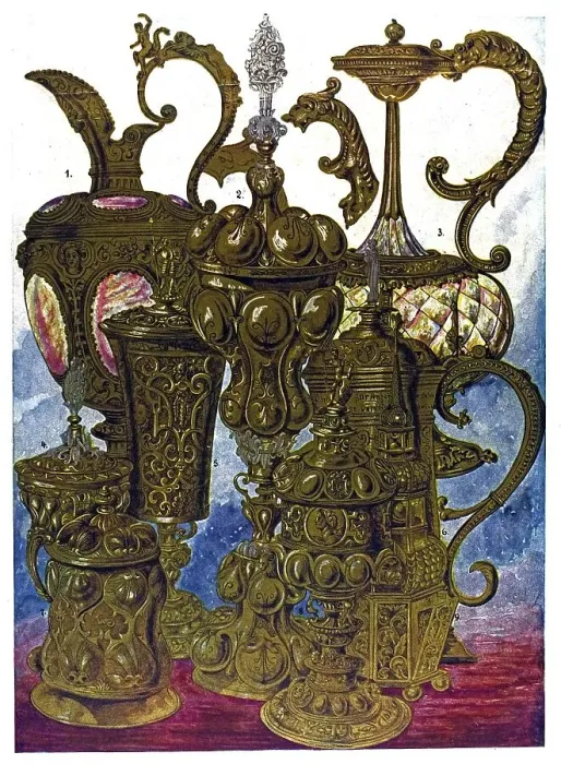 Framed Print : Historic illustration, German ornaments