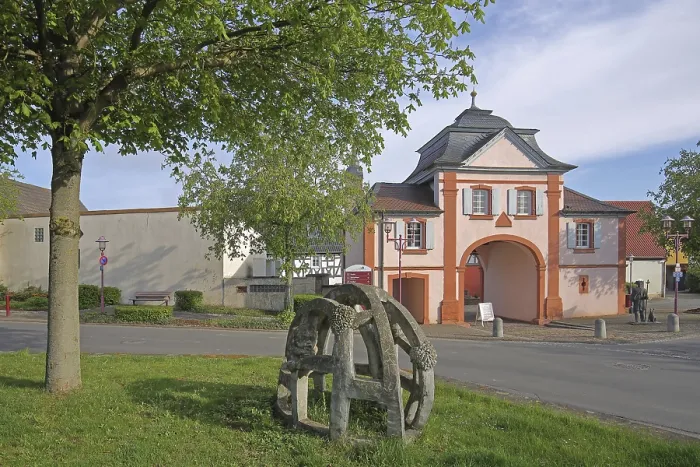 Framed Print : Historic Kerzenheim gate built in 1776 and sculpture Gewaechs Stephan Voigtlaender 2007 Framed Print : Historic Kerzenheim gate built in 1776 and sculpture Gewaechs Stephan Voigtlaender 2007