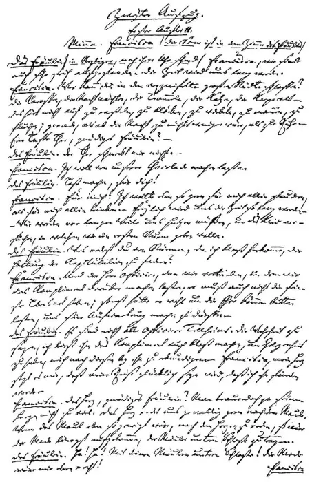 Framed Print : Historic manuscript, 1767, page from Minna von Barnhelm by Gotthold Ephraim Lessing