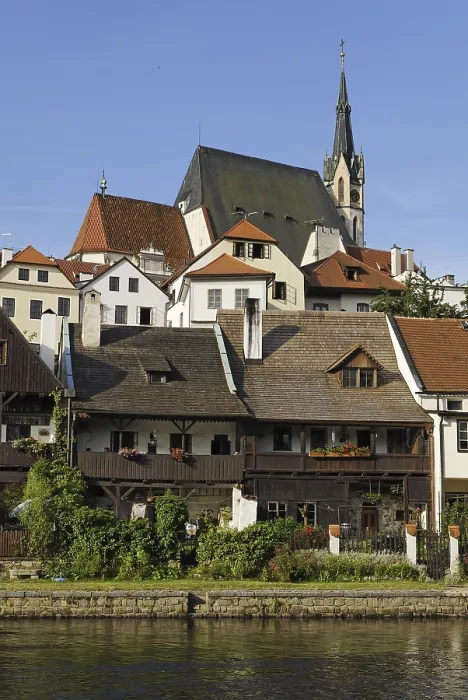 Framed Print : Historic old town of Cesky Krumlov