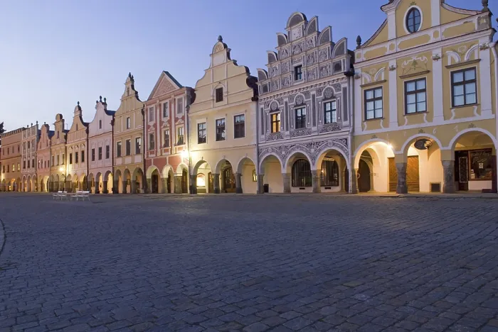 Framed Print : Historic old town of Telc, Unesco World Heritage Site