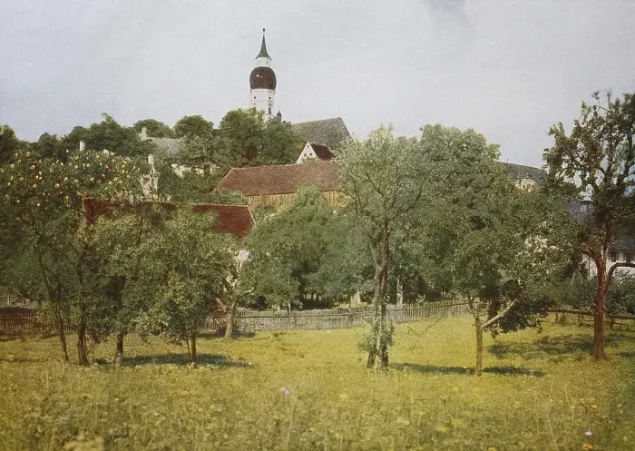 Framed Print : Historic photo of Andechs Monastery