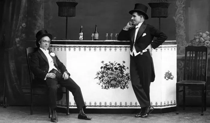 Framed Print : Historic photo, two men at the bar, ca. 1930 Framed Print : Historic photo, two men at the bar, ca. 1930