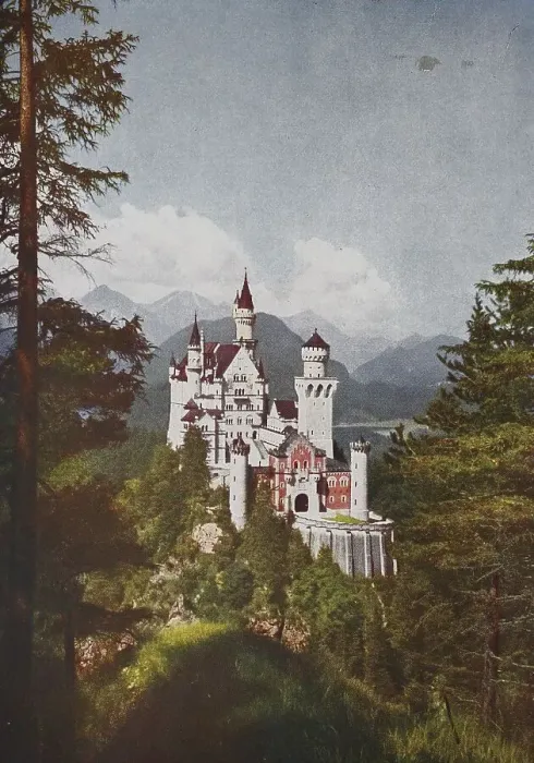 Framed Print : Historic photo of Neuschwanstein Castle Framed Print : Historic photo of Neuschwanstein Castle