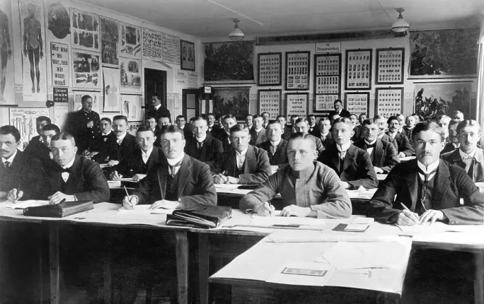 Framed Print : Historic photo, police students, ca. 1920