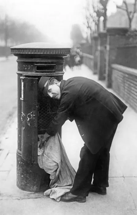 Framed Print : Historic photo, postman, ca. 1920 Framed Print : Historic photo, postman, ca. 1920