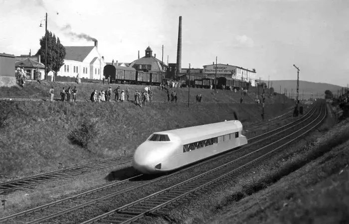 Framed Print : Historic photograph, express train from the thirties