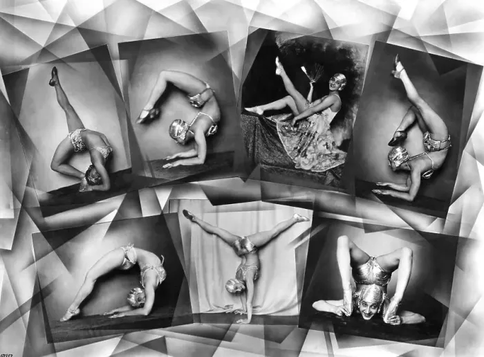 Framed Print : Historic photograph, female acrobat, around 1926