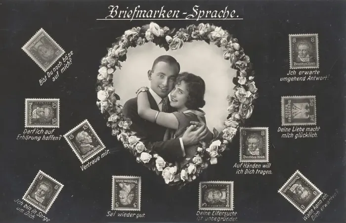 Framed Print : Historic photograph, love letters, around 1918