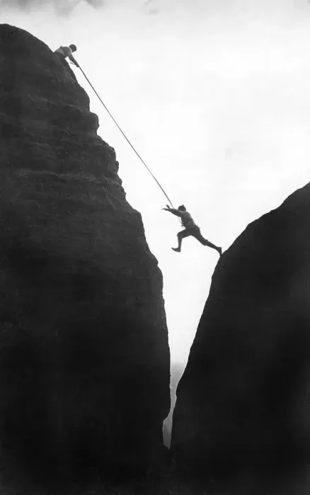 Framed Print : Historic photograph, mountain climber, around 1930 Framed Print : Historic photograph, mountain climber, around 1930