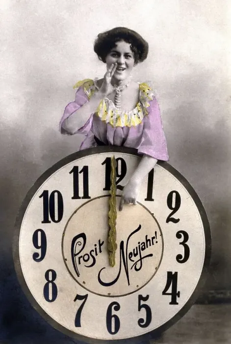 Framed Print : Historic photograph, New Year's Eve