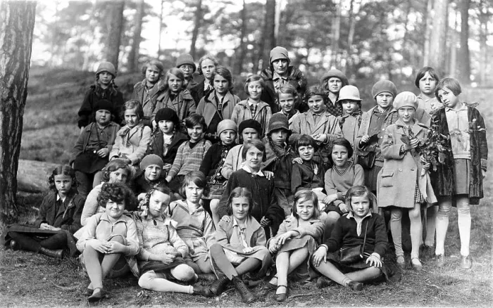 Framed Print : Historic photograph, school class, around 1925