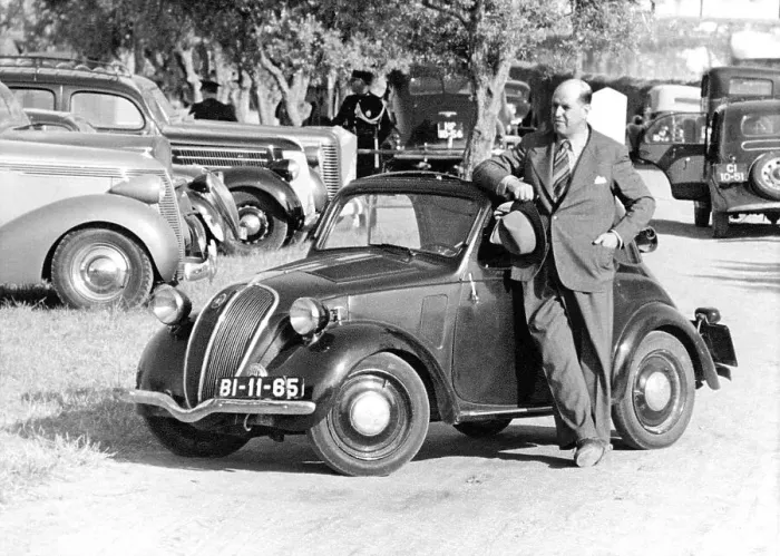 Framed Print : Historic photograph, small car