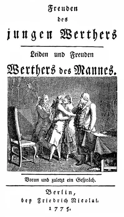 Framed Print : Historic print, engraving, title page of The Joys of Young Werther Framed Print : Historic print, engraving, title page of The Joys of Young Werther