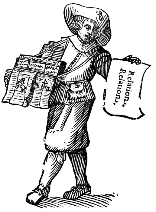 Framed Print : Historic print, newspaper vendor of 1631 Framed Print : Historic print, newspaper vendor of 1631