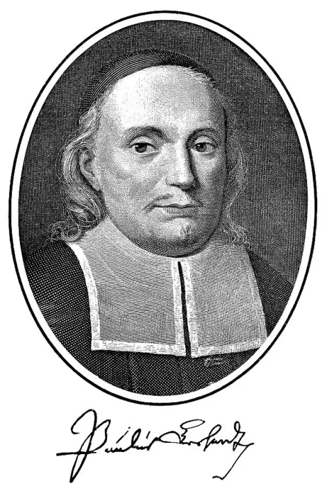 Framed Print : Historic print, portrait of Paul Gerhardt