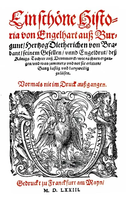 Framed Print : Historic print, title page of Engelhard