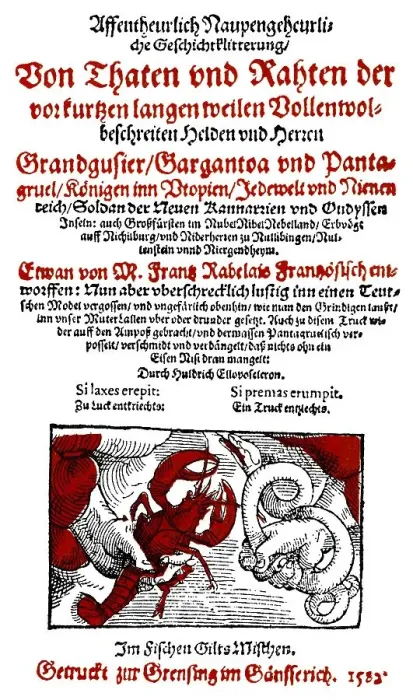 Framed Print : Historic print, title page by Johann Baptist Fischart
