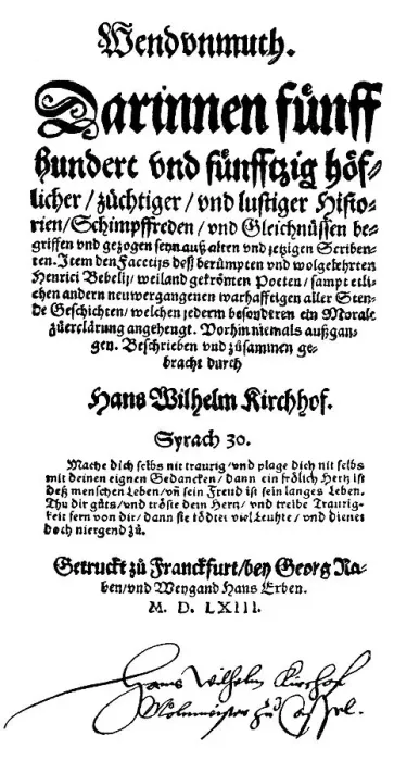 Framed Print : Historic print, woodcut, 1563, page of a book by Hans Wilhelm Kirchhof or Kirchhoff