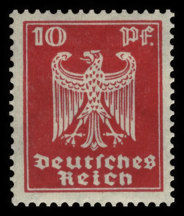 Framed Print : Historic stamp, German Reich, definitive stamp with imperial eagle Framed Print : Historic stamp, German Reich, definitive stamp with imperial eagle