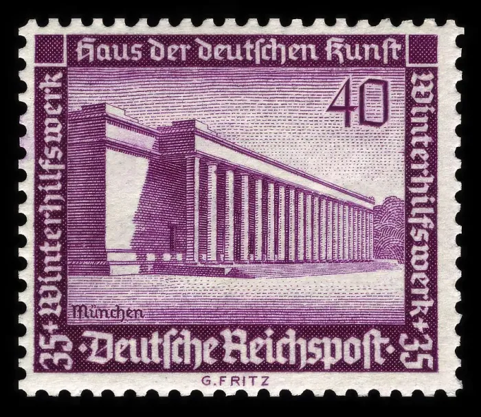 Framed Print : Historic stamp, German Reich, House of German Art in Munich