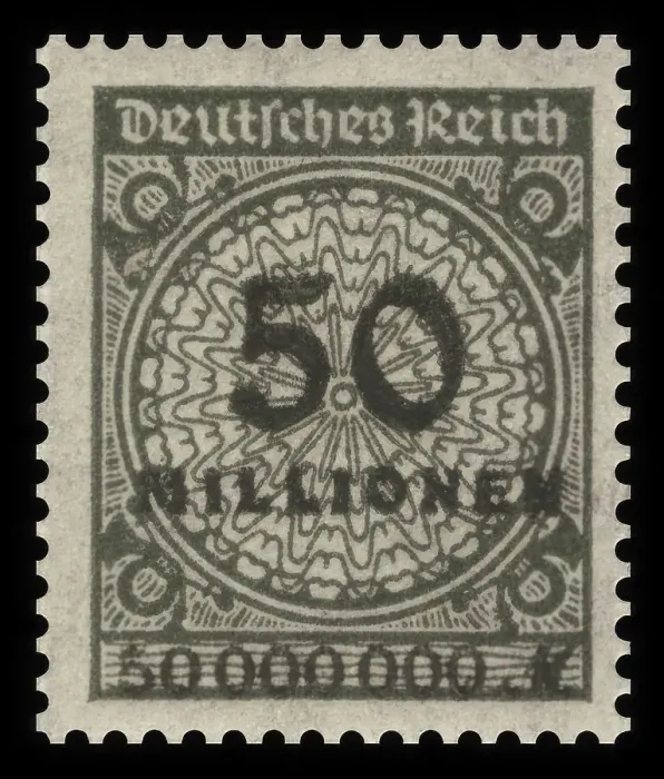 Framed Print : Historic stamp, German Reich, inflation Framed Print : Historic stamp, German Reich, inflation
