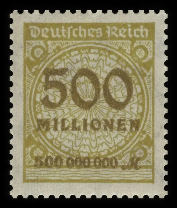 Framed Print : Historic stamp, German Reich, inflation