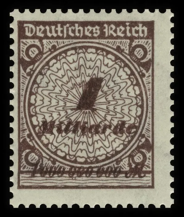 Framed Print : Historic stamp, German Reich, inflation