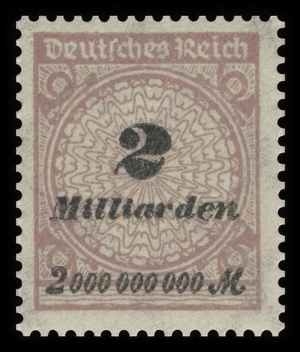 Framed Print : Historic stamp, German Reich, inflation