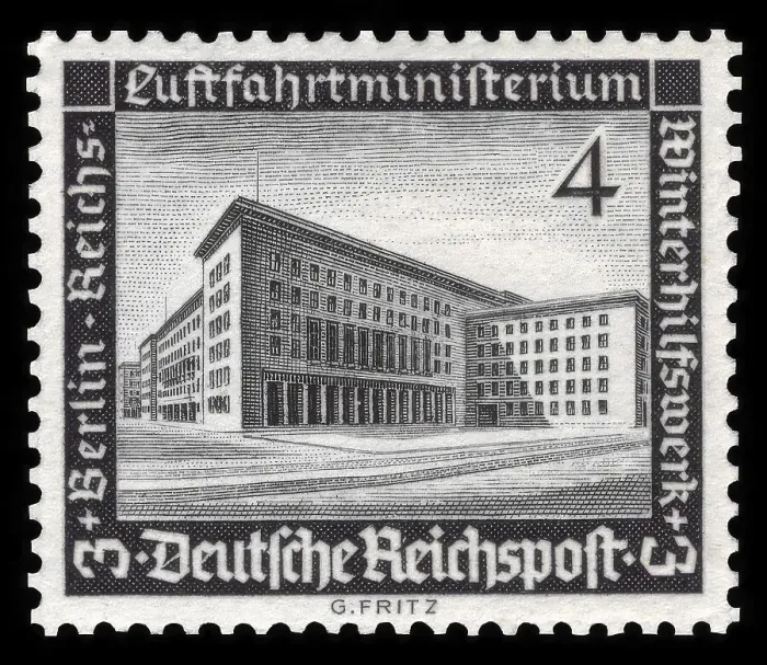Framed Print : Historic stamp, German Reich, Ministry of Aviation in Berlin Framed Print : Historic stamp, German Reich, Ministry of Aviation in Berlin