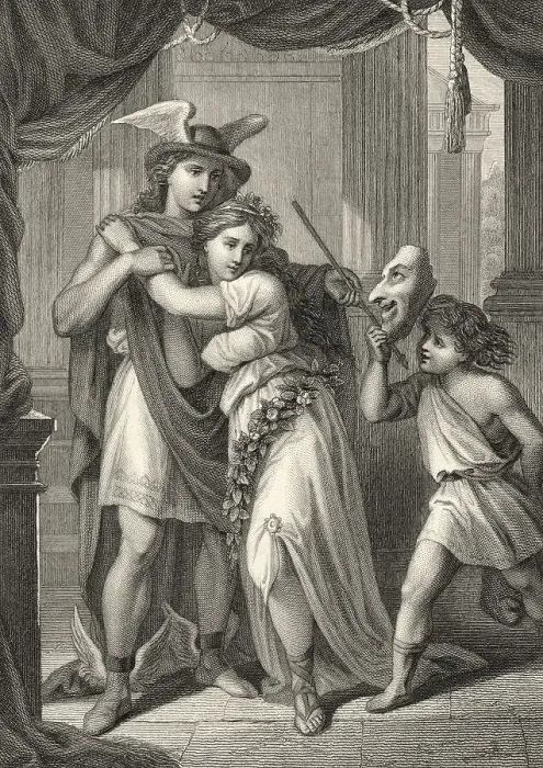 Framed Print : Historic steel engraving from the 19th century