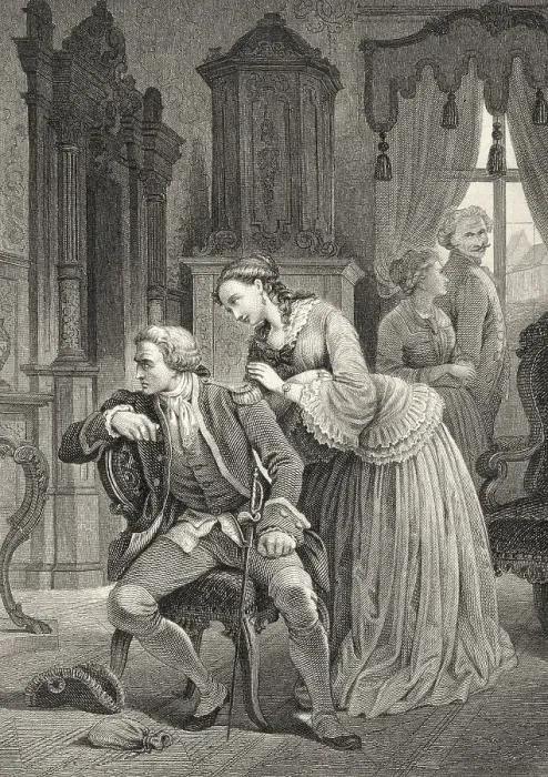 Framed Print : Historic steel engraving by Ferdinand Rothbart