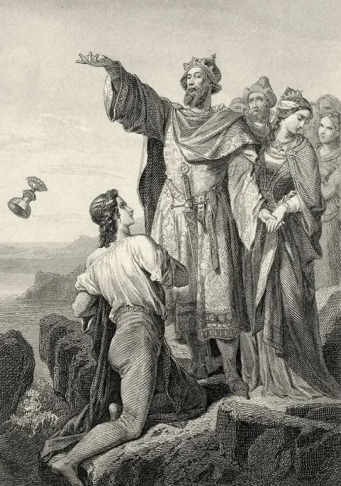 Framed Print : Historic steel engraving by Ferdinand Rothbart