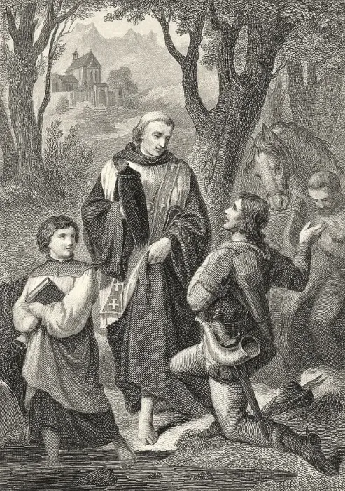 Framed Print : Historic steel engraving by Ferdinand Rothbart