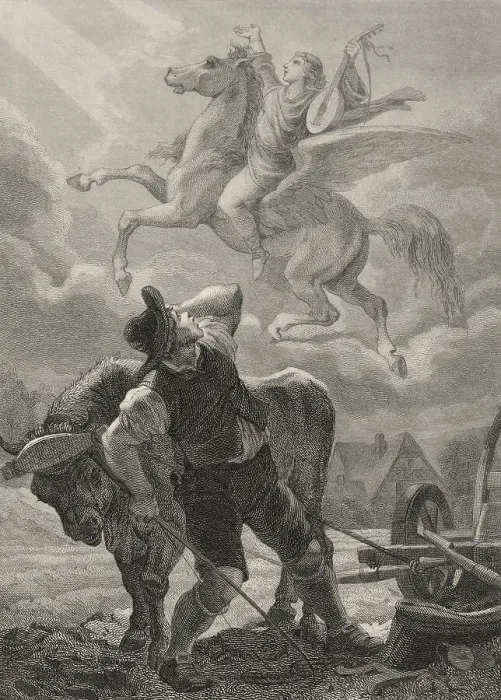 Framed Print : Historic steel engraving by Ferdinand Rothbart