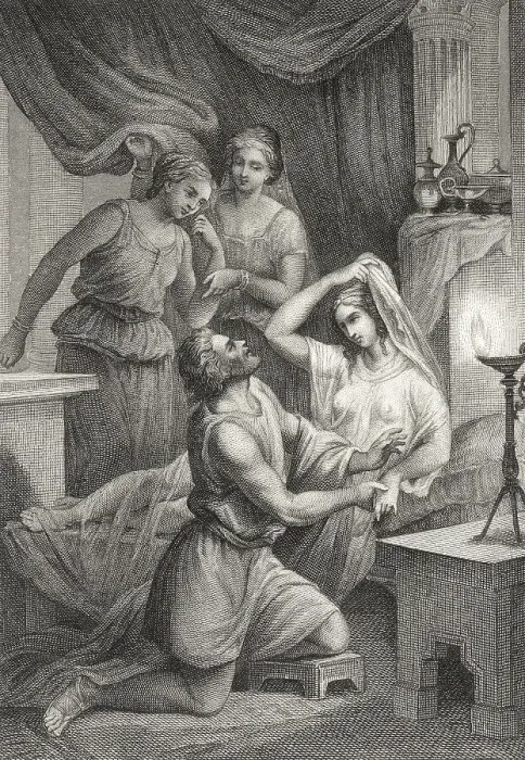 Framed Print : Historic steel engraving, illustration on Peregrinus Proteus