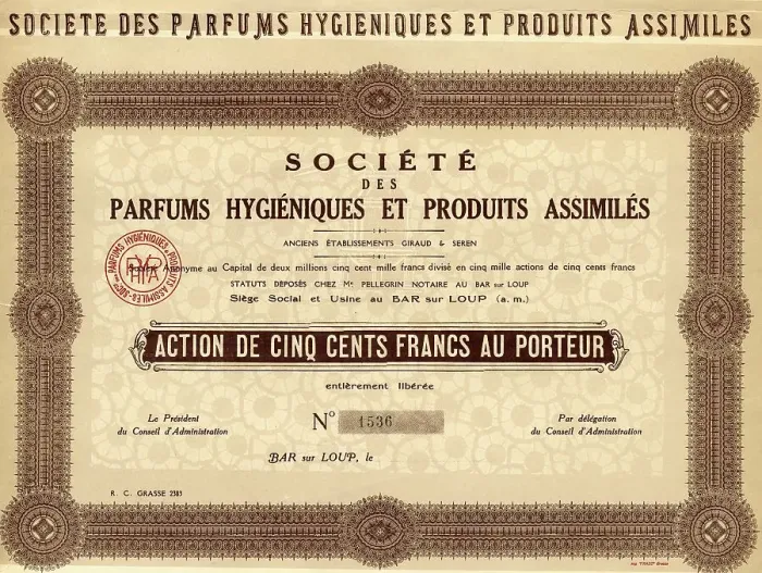 Framed Print : Historic stock certificate, share