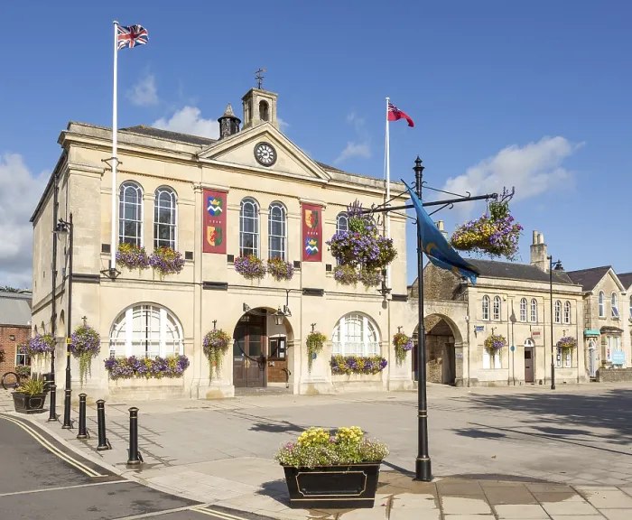 Framed Print : Historic town hall building, Melksham Framed Print : Historic town hall building, Melksham