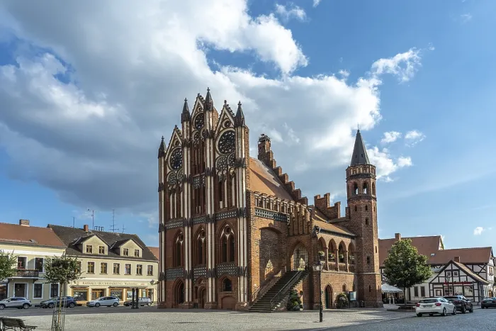 Framed Print : The historic town hall in Tangermuende